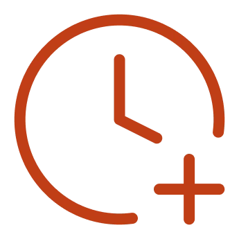 clock plus icon